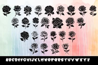 Happy Rose by MOMAT THIRTYONE — Dingbats Font — thumbnail 2