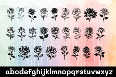 Happy Rose by MOMAT THIRTYONE — Dingbats Font — thumbnail 3
