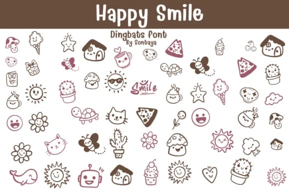 Happy Smile by Sontaya — Dingbats Font