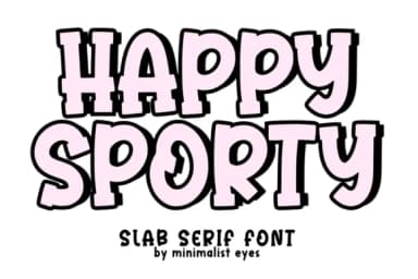 Happy Sporty by Minimalist Eyes — Slab Serif Font — thumbnail 1