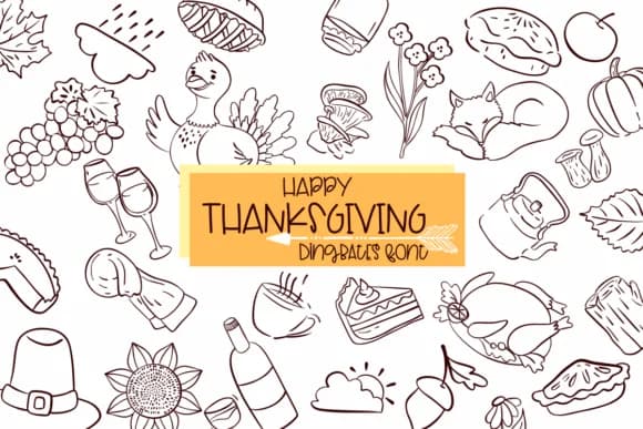 Happy Thanksgiving by Sirinart — Dingbats Font