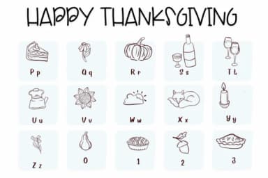Happy Thanksgiving by Sirinart — Dingbats Font — thumbnail 3