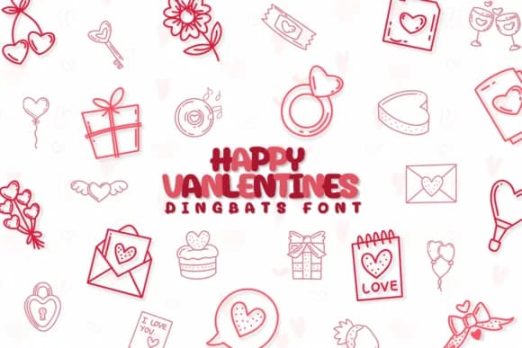 Happy Valentine by Chonada — Dingbats Font