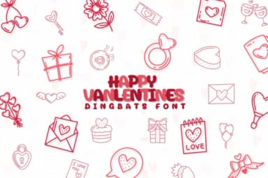 Happy Valentine by Chonada — Dingbats Font — thumbnail 1