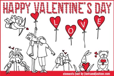 Happy Valentines Day by Fontsandfashion — Dingbats Font — thumbnail 1