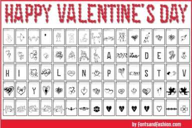 Happy Valentines Day by Fontsandfashion — Dingbats Font — thumbnail 2