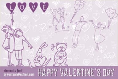 Happy Valentines Day by Fontsandfashion — Dingbats Font — thumbnail 3