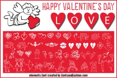Happy Valentines Day by Fontsandfashion — Dingbats Font — thumbnail 4