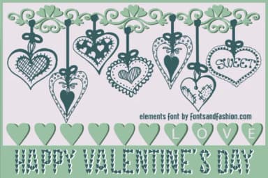 Happy Valentines Day by Fontsandfashion — Dingbats Font — thumbnail 5