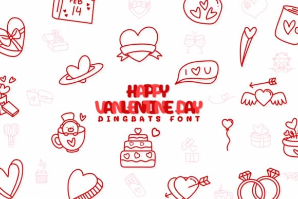 Happy Vanlentine Day by Chonada — Dingbats Font
