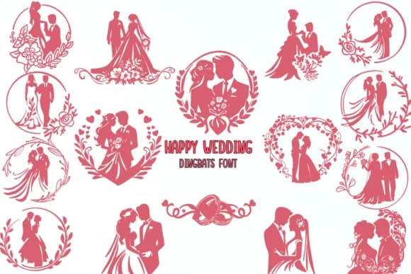 Happy Wedding by Nongyao — Dingbats Font