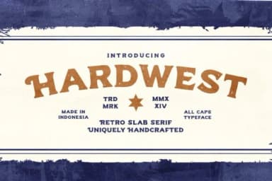 Hardwest by baletype — Slab Serif Font — thumbnail 1