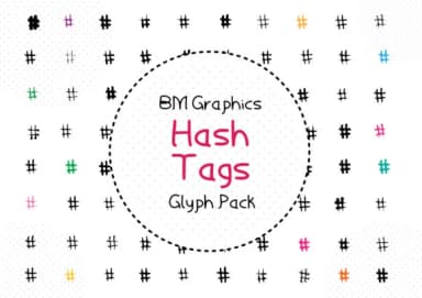 BM Graphics - Hash Tags by GraphicsBam Fonts — Dingbats Font — thumbnail 1