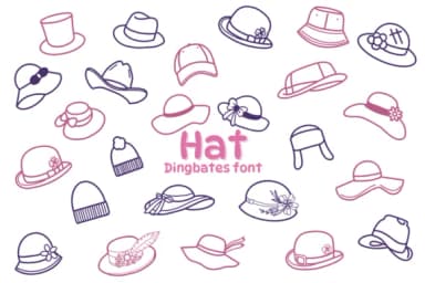 Hat by Chonada — Dingbats Font — thumbnail 1