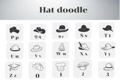 Hat Doodle by Apiwat Type — Dingbats Font — thumbnail 3