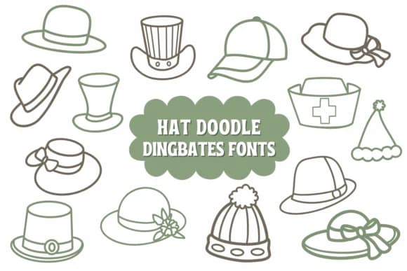 Hat Doodle by Natchuta — Dingbats Font