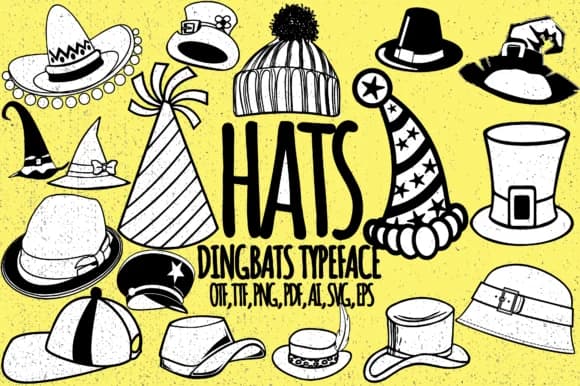 Hats by Minimalistartstudio — Dingbats Font