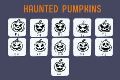 Haunted Pumpkins by Chada Art — Dingbats Font — thumbnail 3