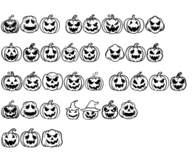 Haunted Pumpkins by Chada Art — Dingbats Font — thumbnail 7