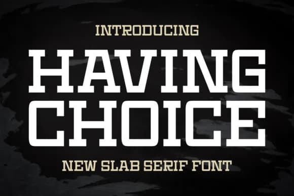 Having Choice by Jasm (7NTypes) — Slab Serif Font