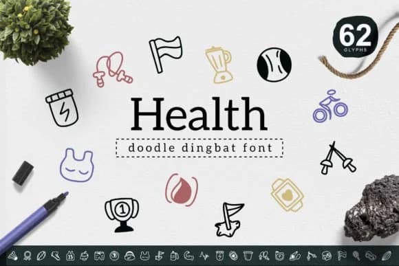 Health by YandiDesigns — Dingbats Font