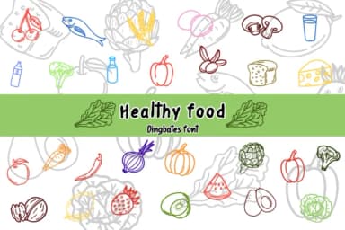 Healthy Food by Chonada — Dingbats Font — thumbnail 1
