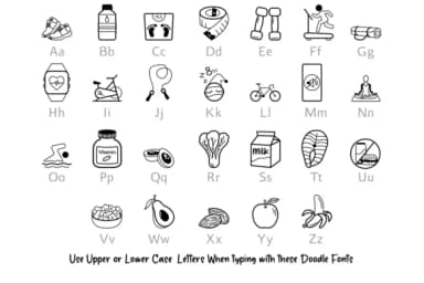 Healthy Lifestyle by digitalplannerland — Dingbats Font — thumbnail 2