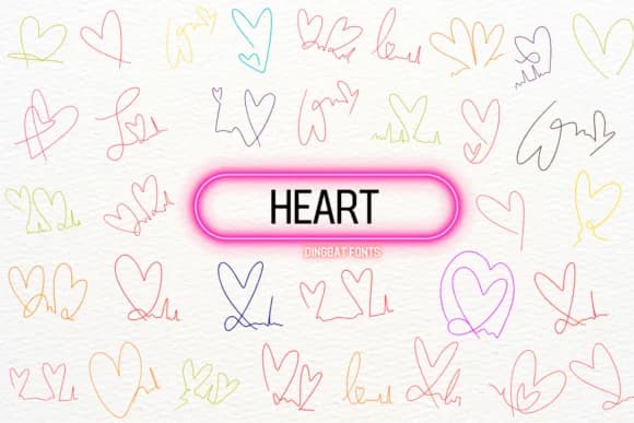 Heart by Petal Pixels — Dingbats Font