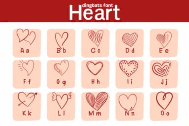 Heart by Sirinart — Dingbats Font — thumbnail 2