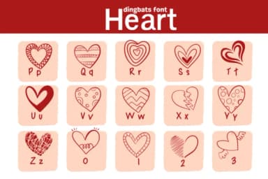 Heart by Sirinart — Dingbats Font — thumbnail 3
