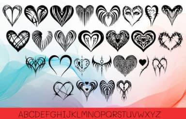 Heart African Tribal by MOMAT THIRTYONE — Dingbats Font — thumbnail 2