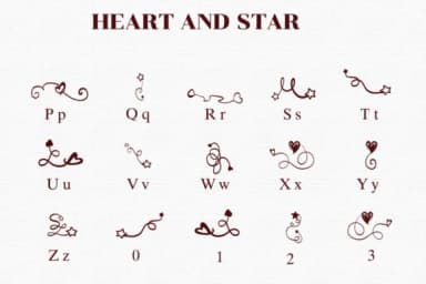Heart and Star by Nongyao — Dingbats Font — thumbnail 3