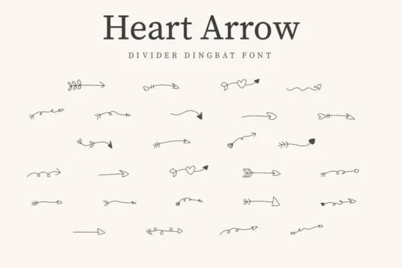 Heart Arrow by CraftedType Studio — Dingbats Font