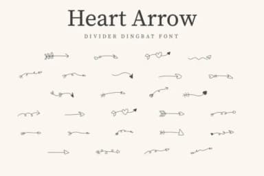 Heart Arrow by CraftedType Studio — Dingbats Font — thumbnail 1