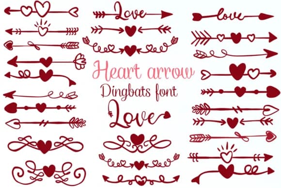 Heart Arrow by Nongyao — Dingbats Font