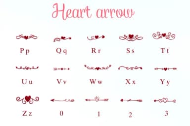 Heart Arrow by Nongyao — Dingbats Font — thumbnail 3