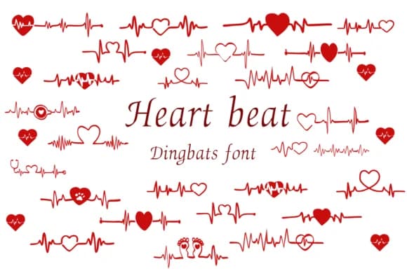 Heart Beat by BK Creative Designs — Dingbats Font