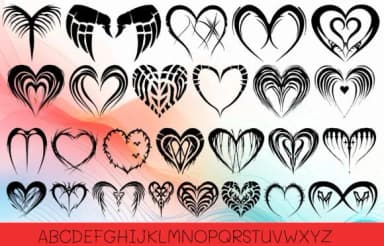 Heart Borneo by MOMAT THIRTYONE — Dingbats Font — thumbnail 2