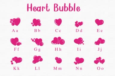 Heart Bubble by Nongyao — Dingbats Font — thumbnail 2