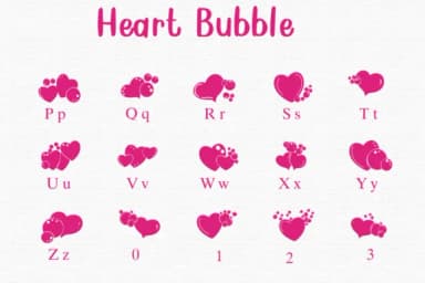 Heart Bubble by Nongyao — Dingbats Font — thumbnail 3