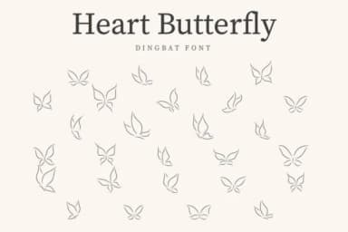 Heart Butterfly by CraftedType Studio — Dingbats Font — thumbnail 1