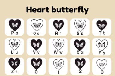 Heart Butterfly by Nun Sukhwan — Dingbats Font — thumbnail 3