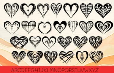 Heart Celtic Tribal by MOMAT THIRTYONE — Dingbats Font — thumbnail 2