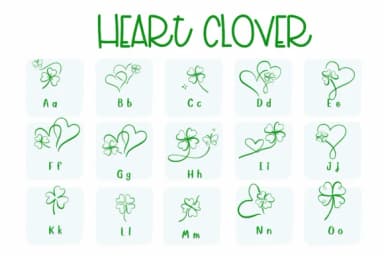 Heart Clover by Sirinart — Dingbats Font — thumbnail 2