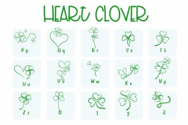 Heart Clover by Sirinart — Dingbats Font — thumbnail 3