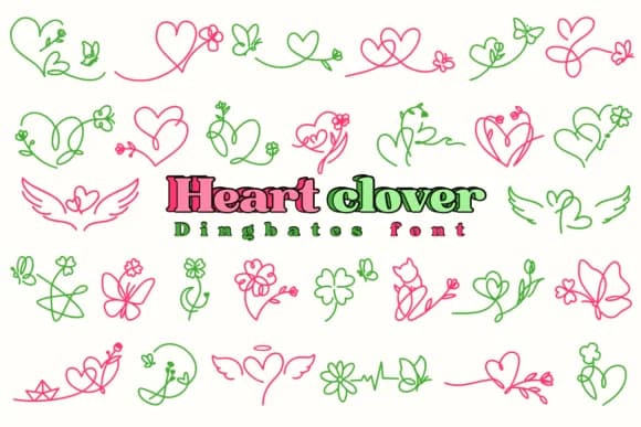 Heart Clover by Chonada — Dingbats Font