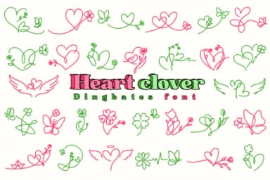 Heart Clover by Chonada — Dingbats Font — thumbnail 1