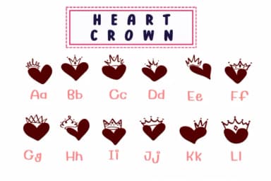 Heart Crown by PraewDesigns — Dingbats Font — thumbnail 2