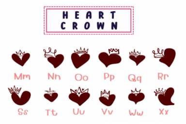 Heart Crown by PraewDesigns — Dingbats Font — thumbnail 3