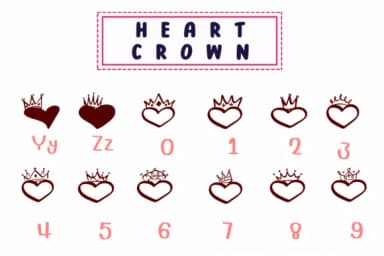 Heart Crown by PraewDesigns — Dingbats Font — thumbnail 4